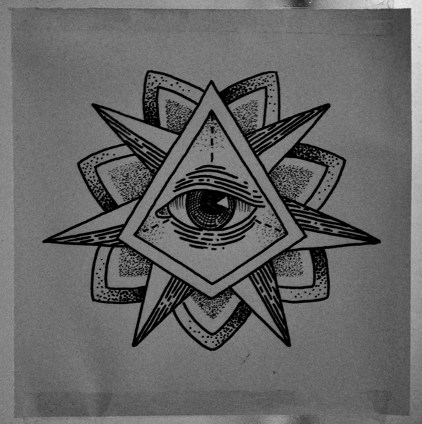 Triangle Eye Tattoo Design by Guilherme Hass