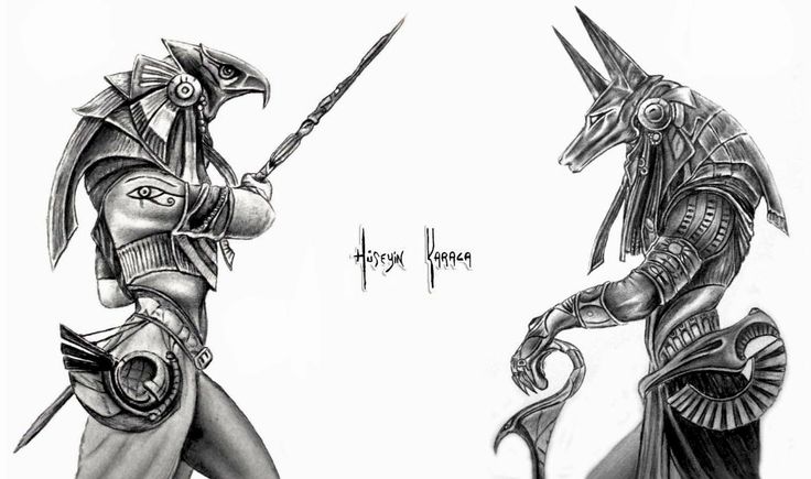 Horus And Anubis Tattoo Designs