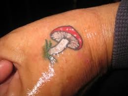 Small cute mushroom tattoo