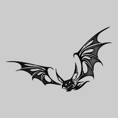 Tribal Bat Tattoo Design