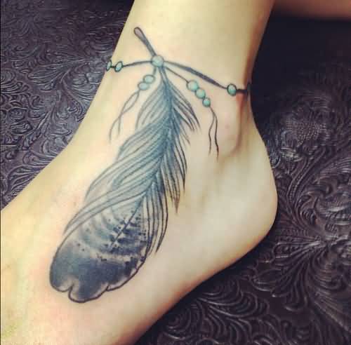 29+ Feather Ankle Tattoos
