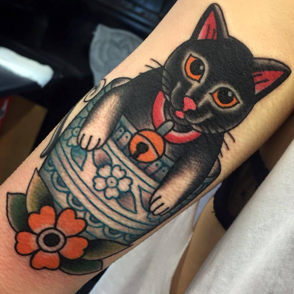 40+ Traditional Cat Tattoos