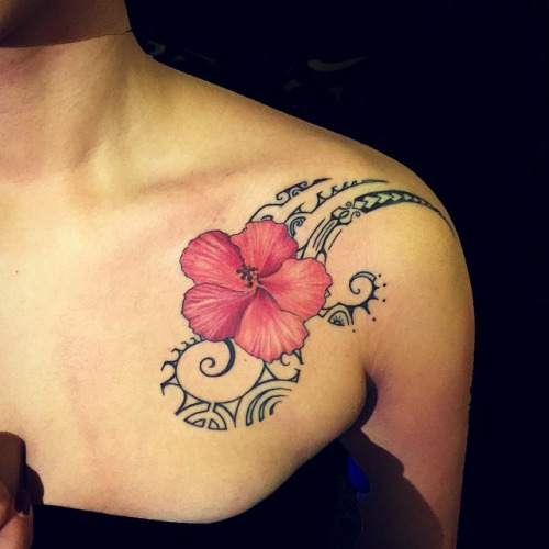 25+ Tribal Hibiscus Tattoos Pictures