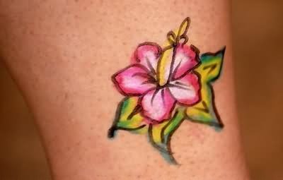 Simple Small Hibiscus Tattoo