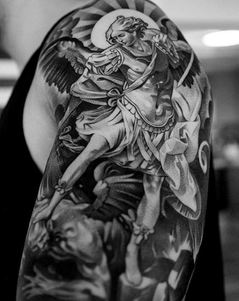 Right Shoulder Archangel Tattoo