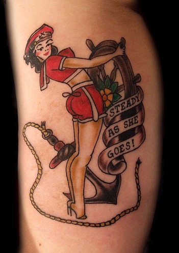 Sailor Pinup Girl Tattoo Idea