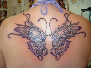 Awesome Butterfly Tattoo on Back
