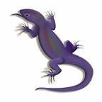 Purple Ink Lizard Tattoo Sample