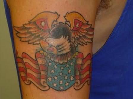 American Tattoo On Shoulder
